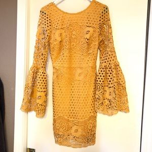 Vici dolls crochet bell sleeve dress